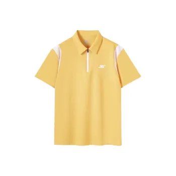 Skechers Polo Shirt Men's Mango Yellow & White