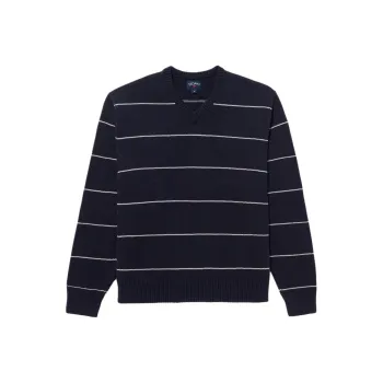 NOAH Striped V Neck Sweater