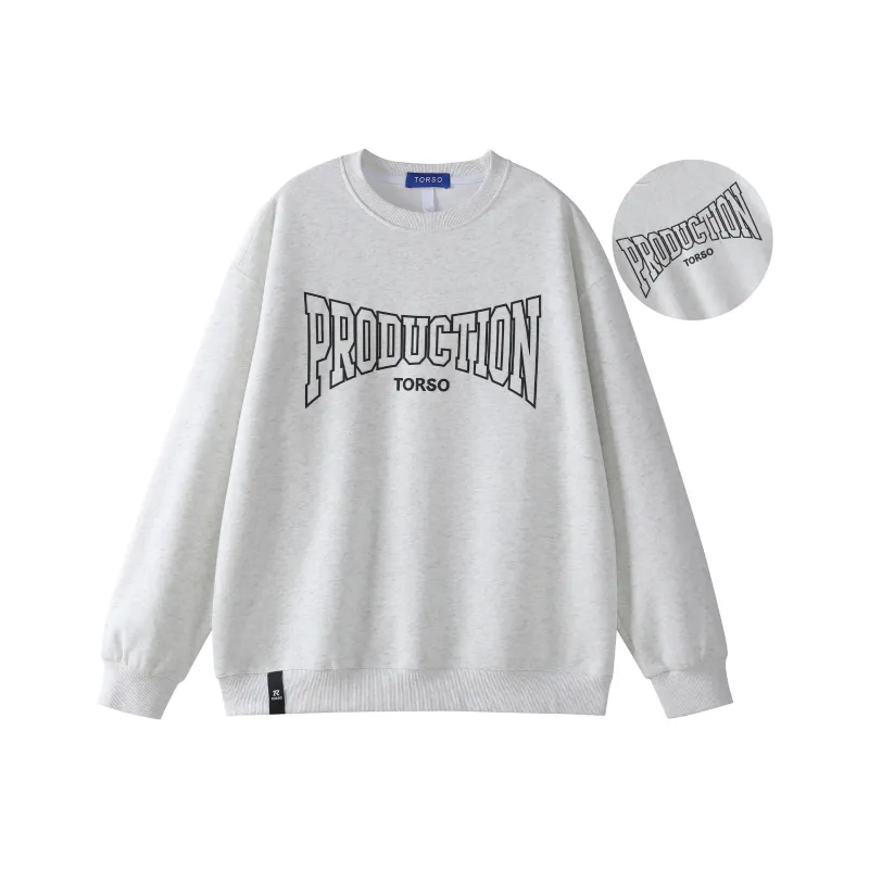 Torso Sweatshirt Unisex Light Gray-0