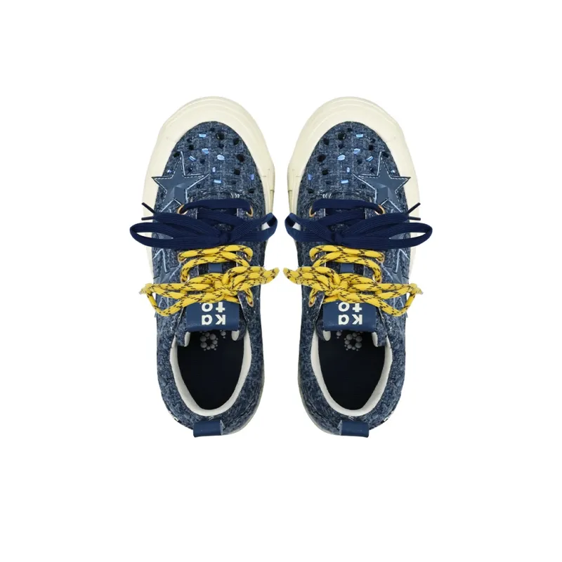 KAALIXTO Anti Slip Wear Resistant Low Top Canvas Shoes Unisex Royal Blue-3