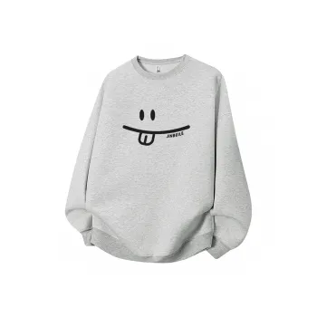 JINBEILE Sweatshirt Unisex White Heather Gray