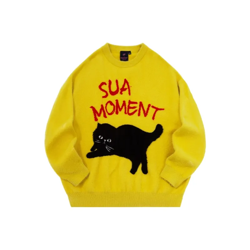 Suamoment Knitted Fabric Tops Unisex-4
