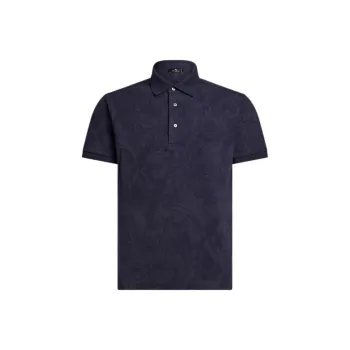ETRO Pegaso Embroidered Short Sleeved Polo Shirt