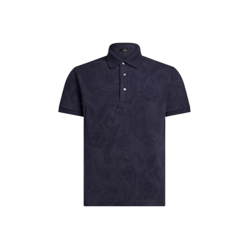 ETRO Pegaso Embroidered Short Sleeved Polo Shirt-0