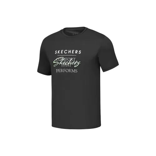 Skechers SS25 T Shirt Men's Carbon Black/0018