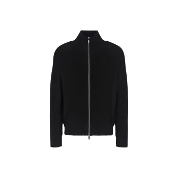 ARMANI EXCHANGE Ribbed knit Zipped Cardigan