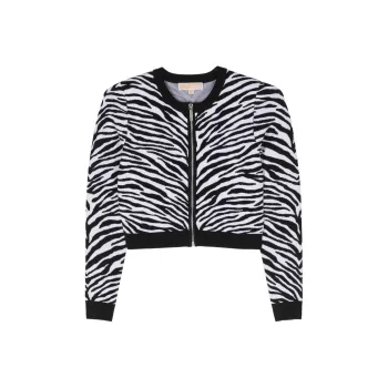 MICHAEL KORS Zebra print Cropped Cardigan