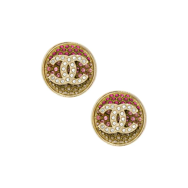 CHANEL Round Cc Logo Earrings-0