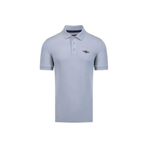 AERONAUTICA MILITARE 아이스 블루 남성 폴로 셔츠