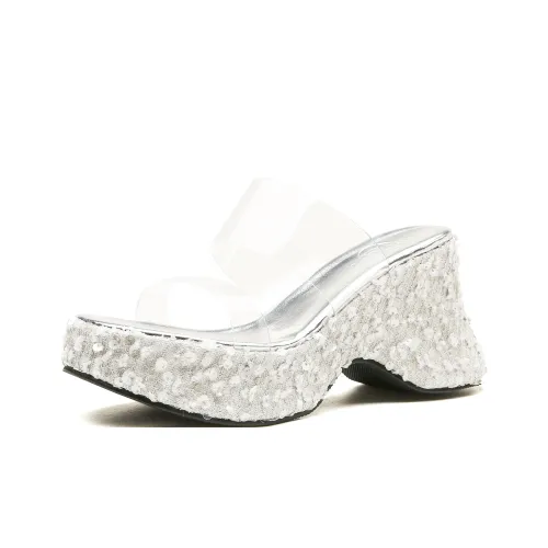 KATHRYN WILSON Rubber Sole Sequins Slide Slippers Women's