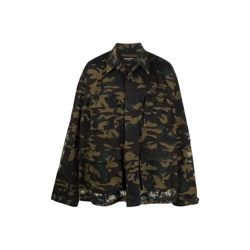 Balenciaga SS22 Jackets Coats Loose Fit Style Men's Green-0