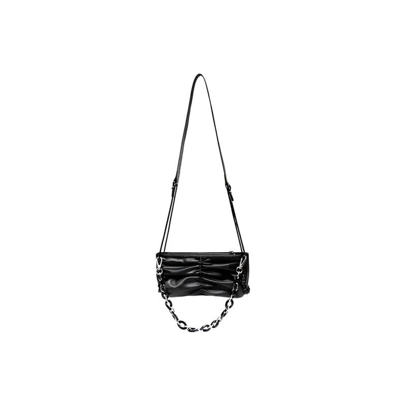 Julychagall Cow Leather Shoulder Bag Regular Women's Black-4