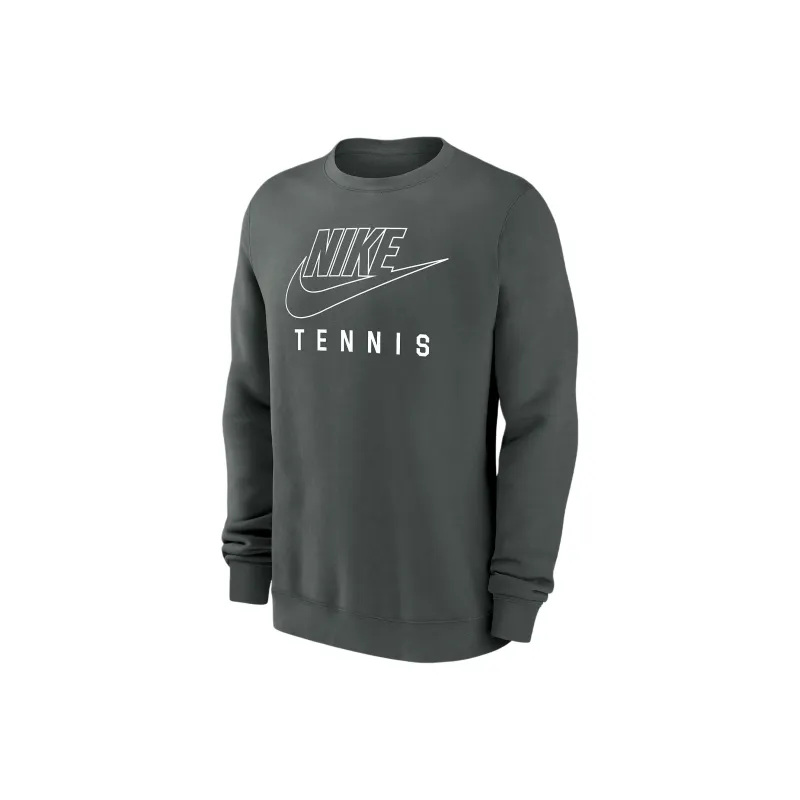 Nike Swoosh Club Fleece Men's Tennis Pullover Crew Neck Sweatshirt-0