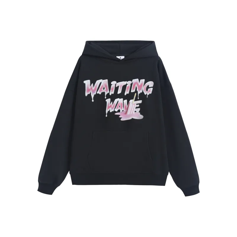 WAITINGWAVE Sweatshirt Unisex Black-0