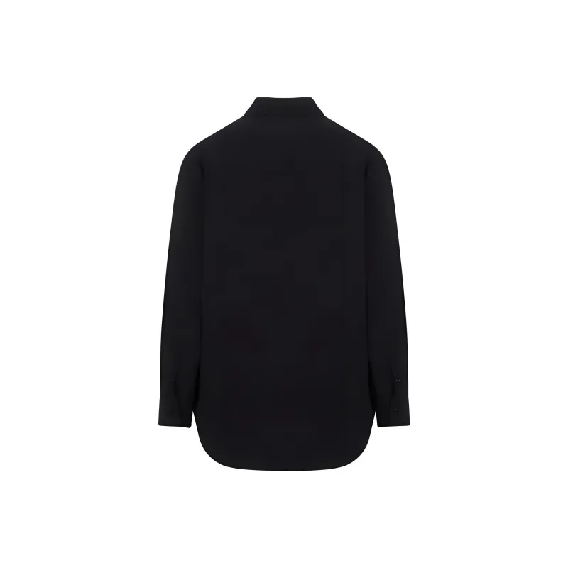 OFF WHITE Logo Embroidered Buttoned Shirt Jacket-1