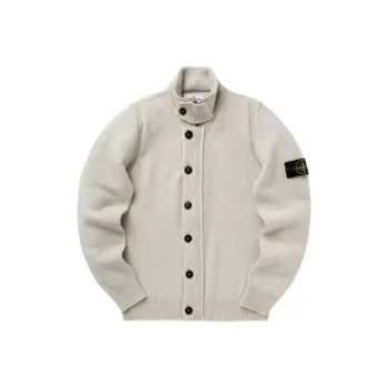 STONE ISLAND High Neck Knitted Cardigan