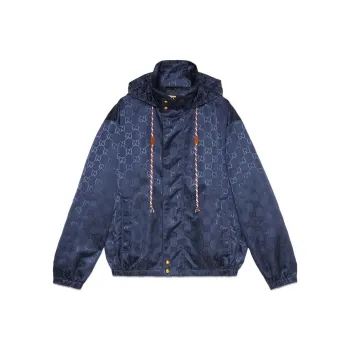 GUCCI Monogram Jacquard Hooded Jacket