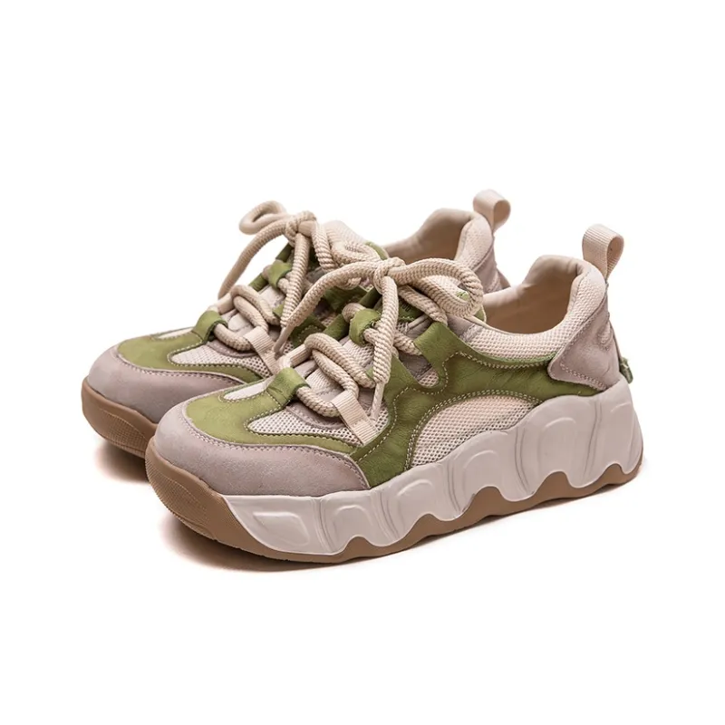 Chibang Height Increasing Lightweight Low Top Chunky Sneakers Women's-11