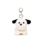 Pearl Chain Standing Puppy-White