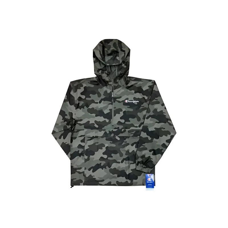 Champion Jacket US Version Unisex Green Camouflage-0