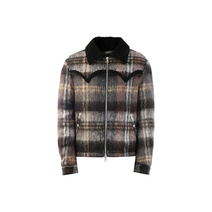 AMIRI Plaid Short Trench Coat-0