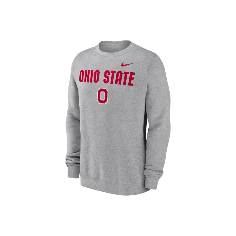 Nike Ohio State Buckeyes Primetime Primary Stack Men's Nike College Pullover Crew-0