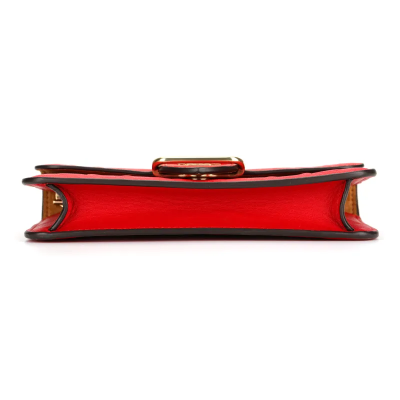 COACH Morgan Calfskin With Leather Chain Bag, Shoulder Bag, Crossbody Bag Trumpets Women's Red-3