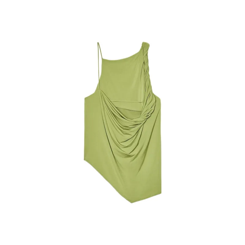 ZARA Tank Tops Women's Green-1