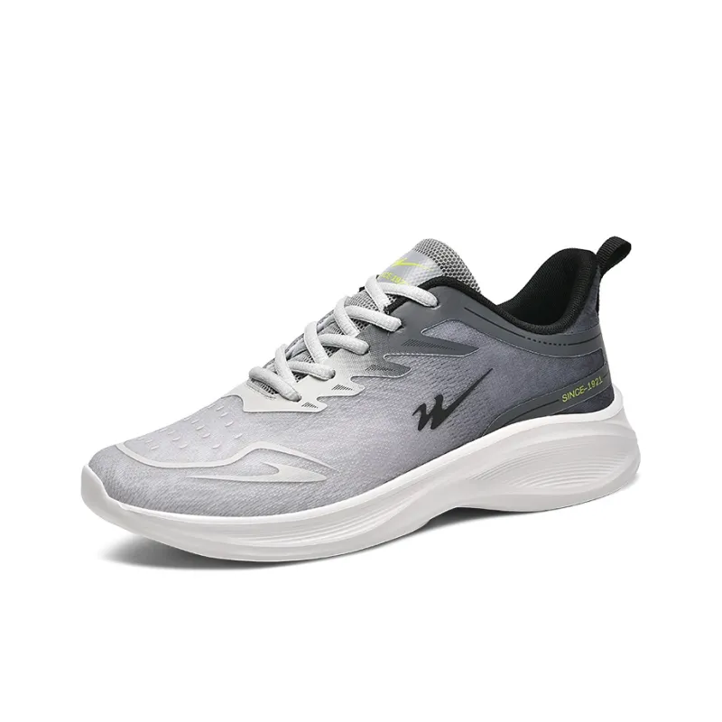 Binary Cushioning Rebound Lightweight Breathable Slip Resistant Low Top Running Shoes Men's Phantom Gray-1