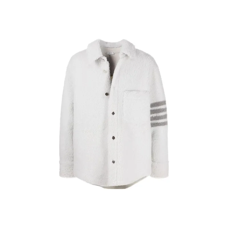 THOM BROWNE 4 Bar Shearling Jacket-0