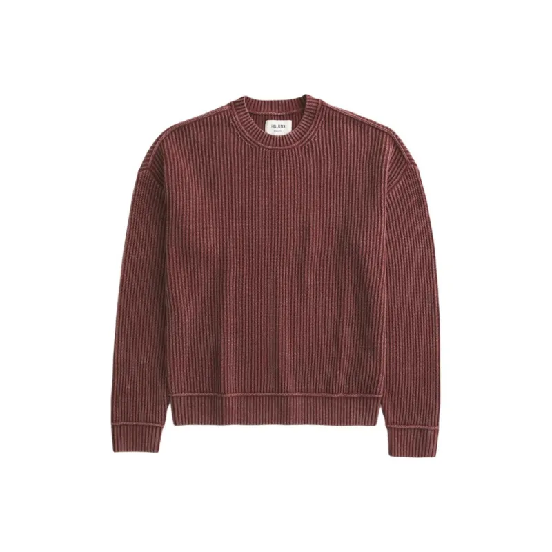 Hollister Sweater Men's Washable Burgundy-0