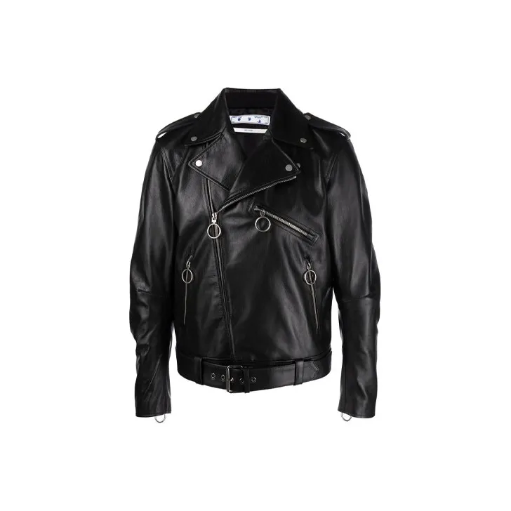 OFF WHITE Graphic print Biker Jacket-0