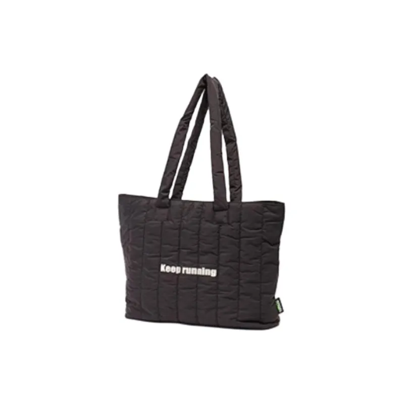 Three Blessings Fabric Tote Bag, Shopping Bag, Shoulder Bag Medium Size Women's Black/White-1
