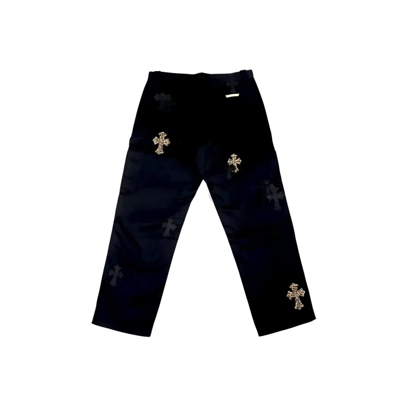 Chrome Hearts Leopard & Cross Patch Carpenter Pants-1