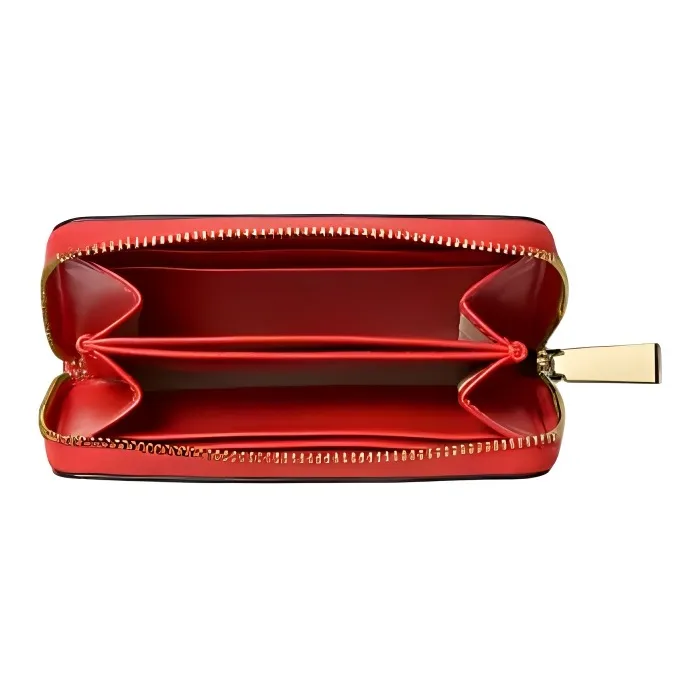 MICHAEL KORS Money Pieces Cow Leather Wallet Trumpets Women's Red-2