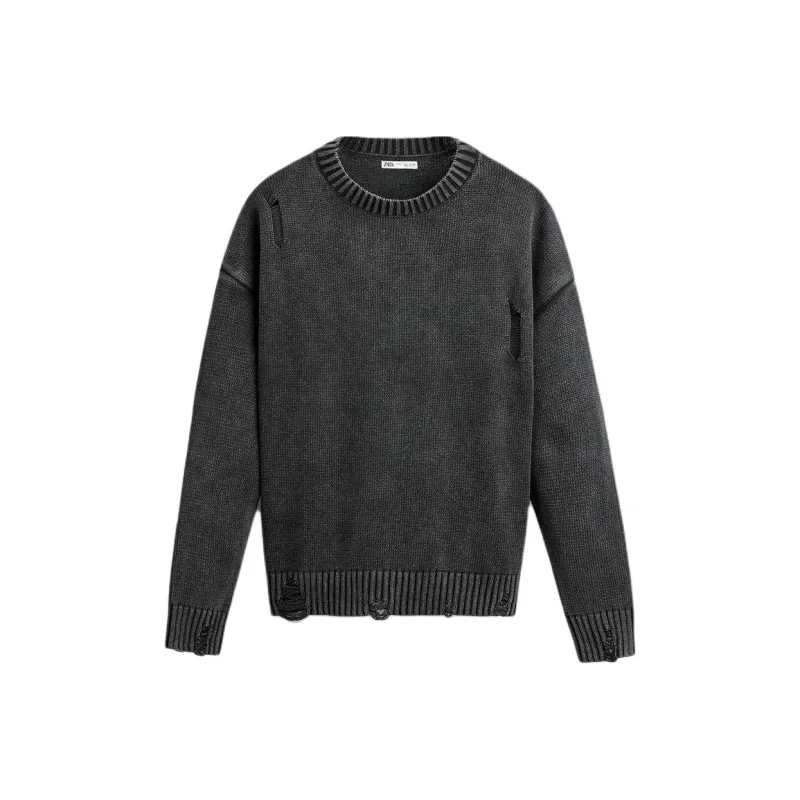 ZARA Knitwear Men Coal Gray-0