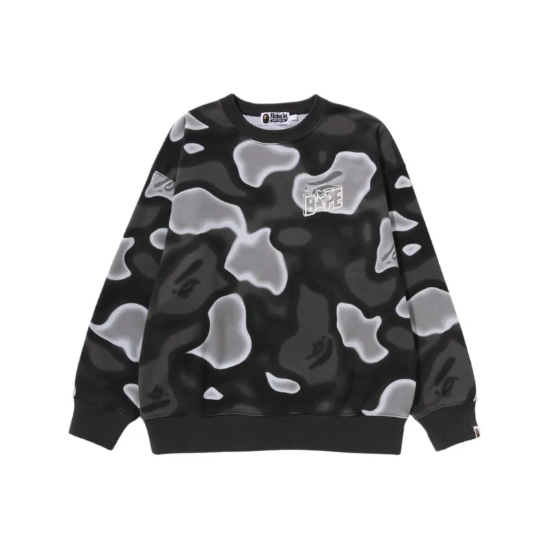 Bape Liquid Camo Bape Sta Relaxed Fit Crewneck-0