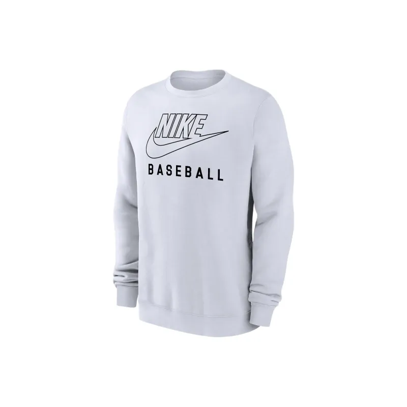 Nike Swoosh Club Fleece Men's Baseball Pullover Crew Neck Sweatshirt-0