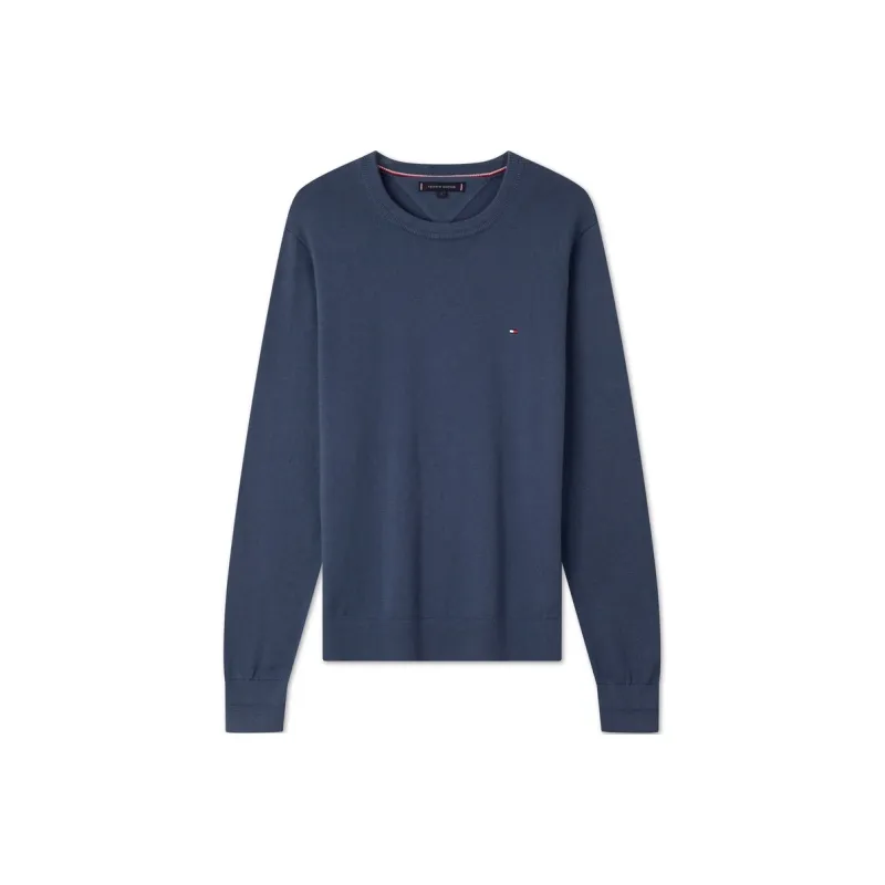 Tommy Hilfiger Logo-embroidered Knitted Cotton Jumper-0