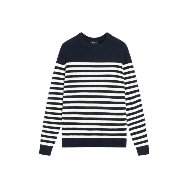 THEORY Striped Crewneck Knit Sweater-0