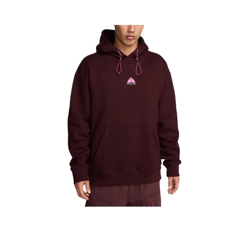 Nike ACG THERMA FIT Pullover Sweatshirt Men's Burgundy Red/Laser Fuchsia/Summit White-0