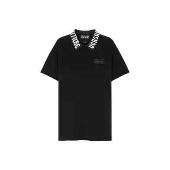 VERSACE JEANS COUTURE Logo collar Piqué Polo Shirt