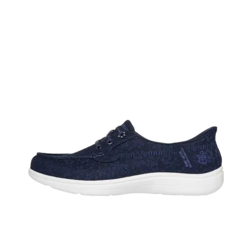 Skechers On The GO Fle Anti used Wear Resistant Low Top Casual Shoes Women's Marine Blue