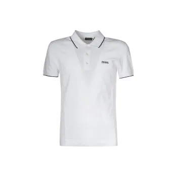 Ermenegildo Zegna Logo Embroidered Short Sleeved Polo Shirt