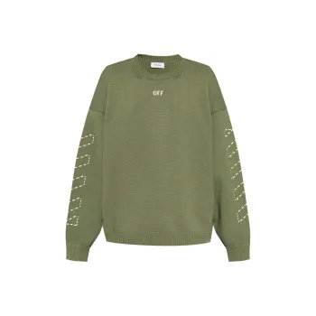 OFF WHITE Crewneck Long Sleeved Jumper