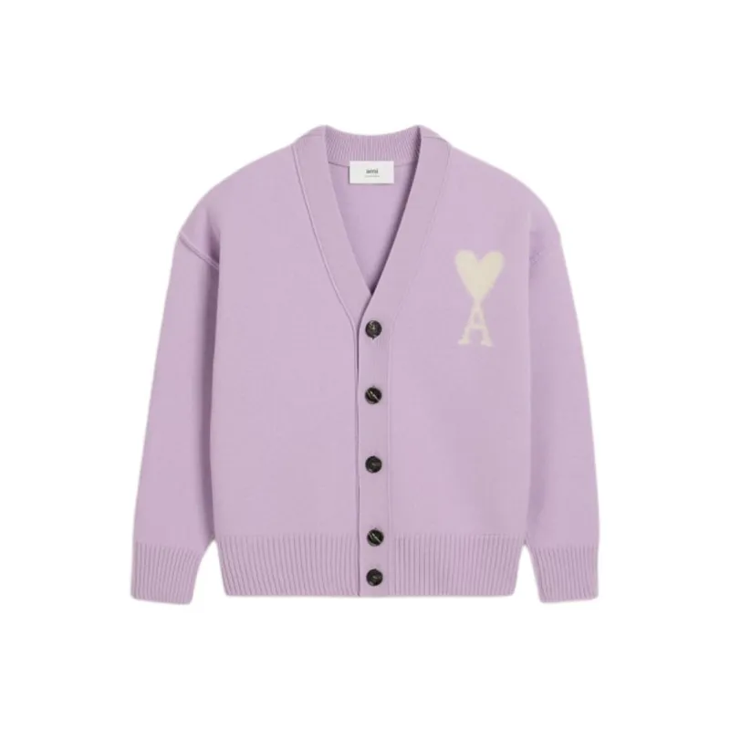 Ami Paris Ami De Coeur Knitted Cardigan-0