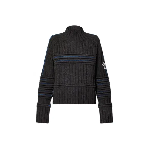 LOUIS VUITTON Contrast Accent Pane Knitwear Men's Black