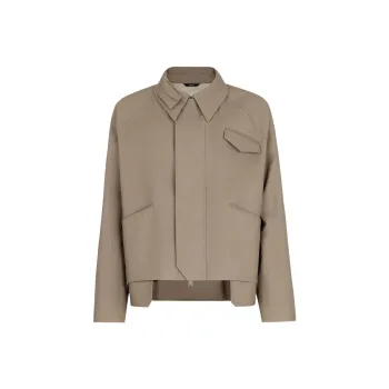 FENDI Asymmetric Hem Cropped Jacket