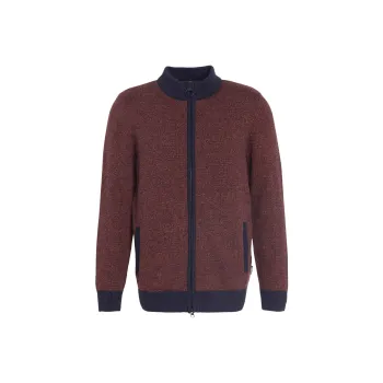 BARBOUR Longhirst Zip-Up Jumper Knitwear Men's Marine Blue