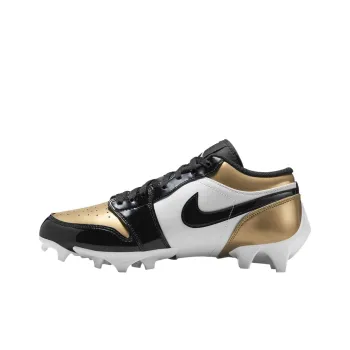 Jordan Air Jordan 1 Anti Slip Wear Resistant Soccer Shoes Men's Gold Black